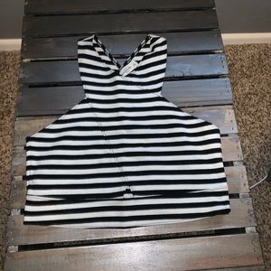 Abercrombie striped crop top